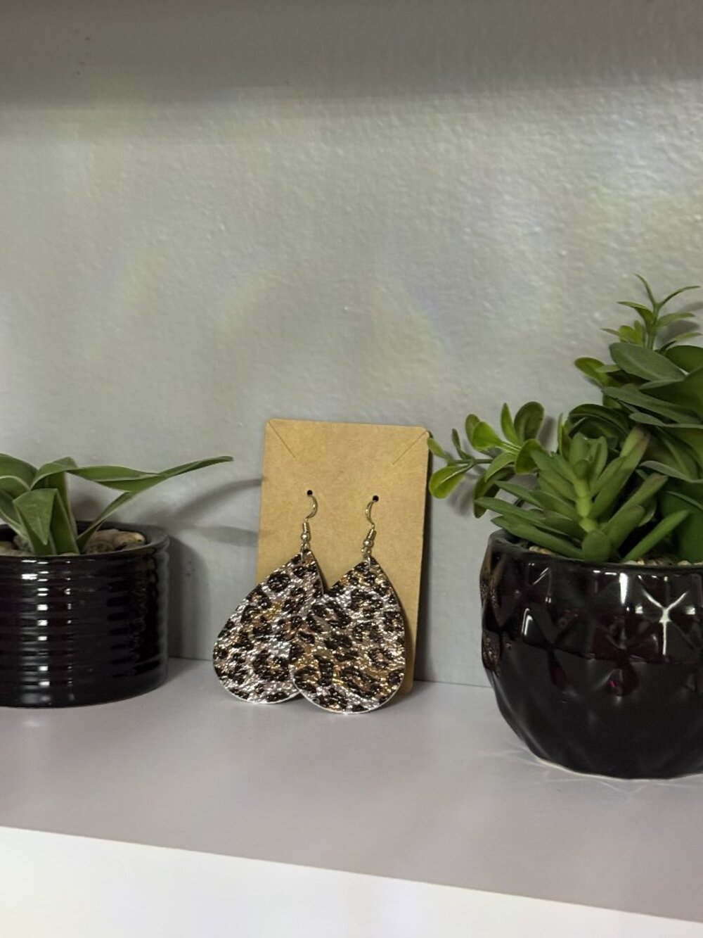 Glitter Leopard Earrings From My Small Business